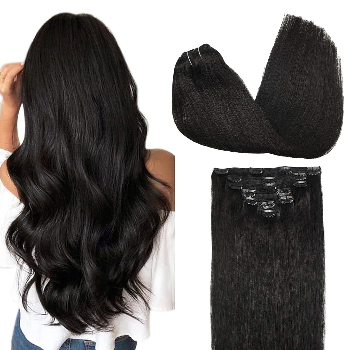 Classic Clip-In Hair Extensions #1B
