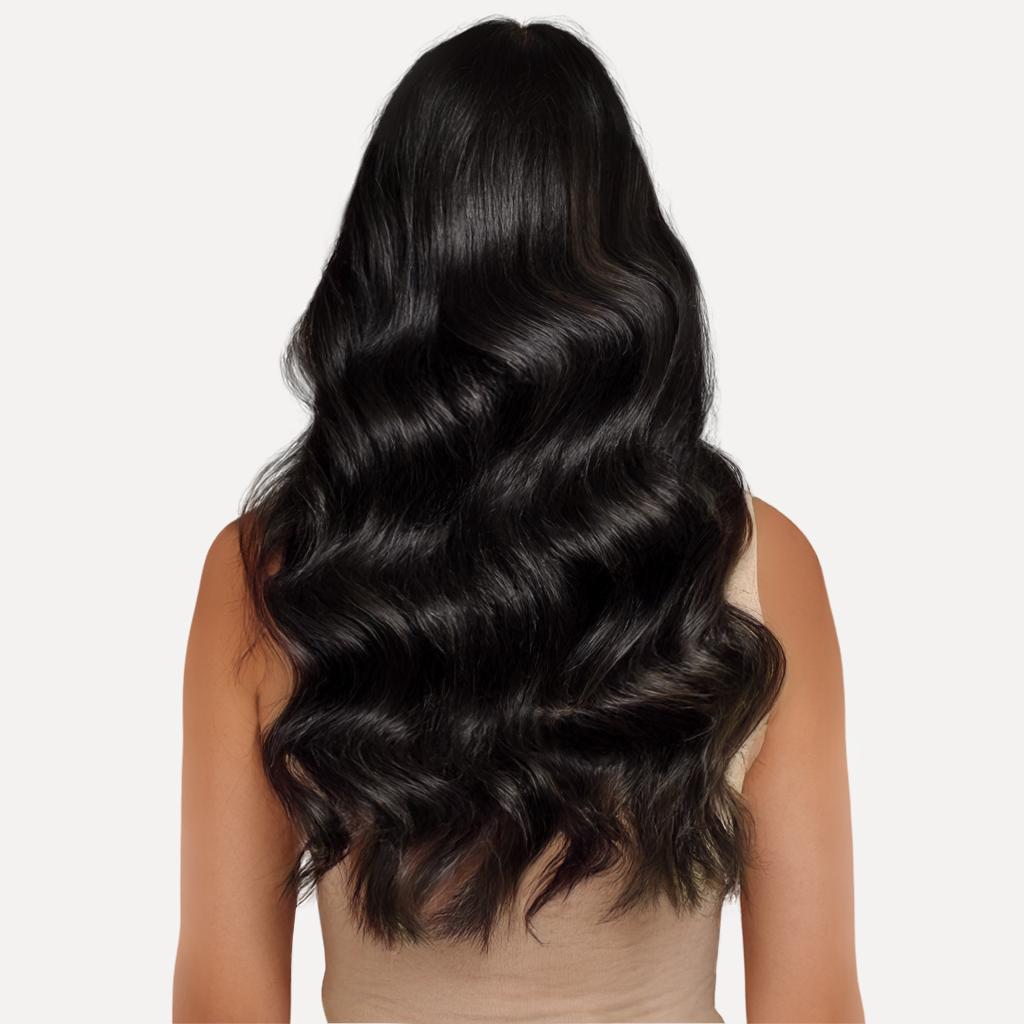 Genius Weft Hair Extensions #1b Natural Black