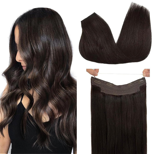 Halo Hair Extensions #2 natural brown