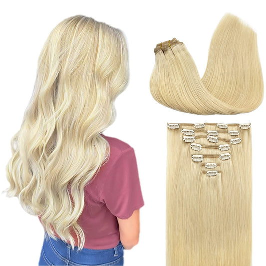PU Clip-In Hair Extensions #613R