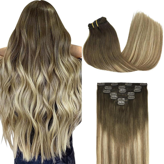 Classic Clip-In Hair Extensions #T3-8P3