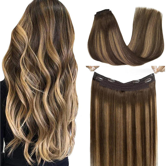 Halo Hair Extensions #T4-27P4